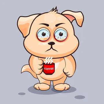 Dog is nervous Stock Illustration