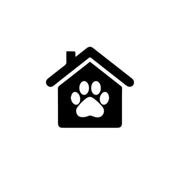 Dog or cat footprint vector icon illustration Paw prints, icon Vector Stock Illustration