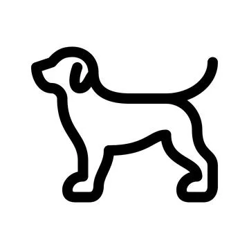Dog outline icon. Vector graphics. Stock Illustration
