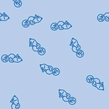 Dog parasite worm line vector seamless pattern Stock Illustration