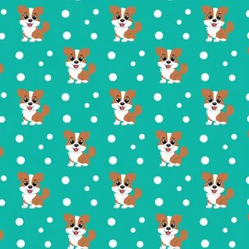 Dog pattern on a colored background Stock Illustration