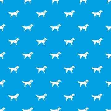 Dog pattern seamless blue Illustrazione stock