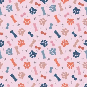 Dog paw pattern Stock Illustration