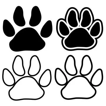 Dog paw print vector illustration Stock Illustration