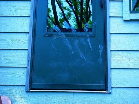 Dog-pawed Door Stock Photos