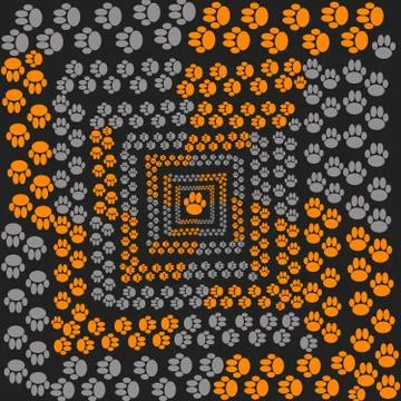 Dog paws background Stock Illustration