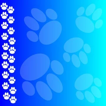 Dog paws background. Stock Illustration