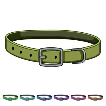 Dog pet collar cartoon vector graphic Stock Illustration