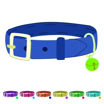 Dog pet collar vector cartoon graphic Stock Illustration