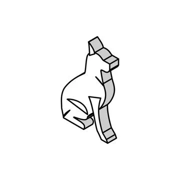 Dog pet isometric icon vector illustration Stockillustratie