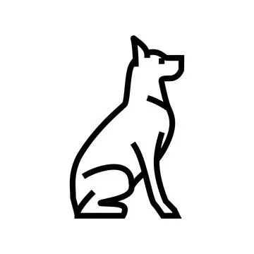 Dog pet line icon vector illustration Illustrazione stock