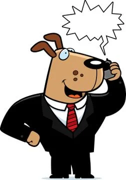 Dog phone Stock Illustration