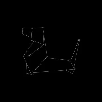 Dog Polygonal Lines Stock Illustration