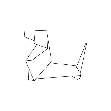 Dog Polygonal Lines Stock Illustration
