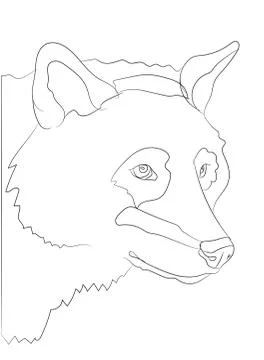 Dog portrait, lines, vector Stock-Illustration