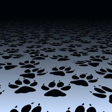 Dog prints Stock Illustration