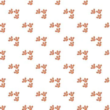 Dog prints pattern, cartoon style Stock Illustration
