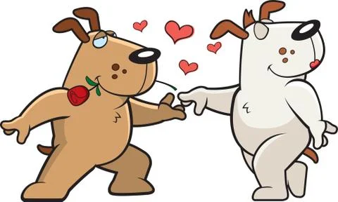 Dog Romance Stock Illustration