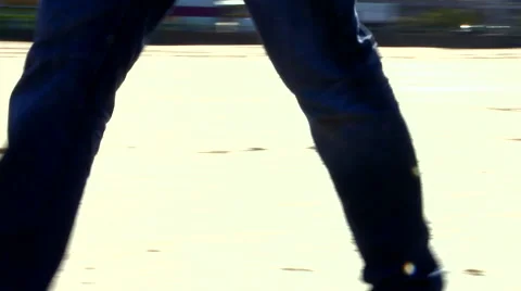Dog Running Alongside Man Stock Footage 56150732