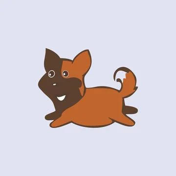 Dog runs Stock Illustration
