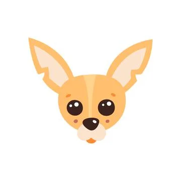 Dog s face. Vector illustration of funny cartoon pet in trendy flat style. Is Stock Illustration