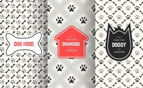Dog seamless pattern background. Vector illustration for animal pet design Illustrazione stock