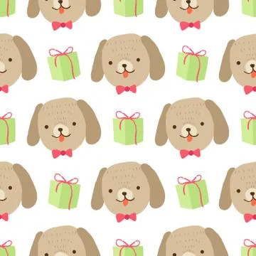 Dog seamless pattern Stock Illustration