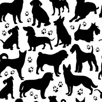 Dog seamless pattern. Stock Illustration