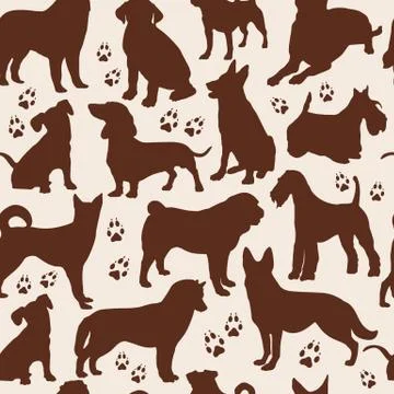 Dog seamless pattern Illustrazione stock