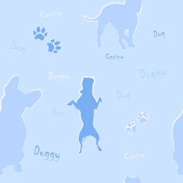 Dog seamless pattern. Illustrazione stock