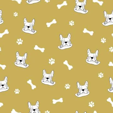 Dog seamless pattern. Stock Illustration
