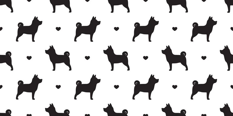 Dog Seamless pattern vector dog paw isolated wallpaper background 스톡 일러스트