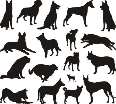 Dog silhouette Stock Illustration