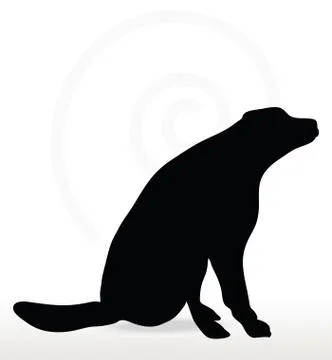 Dog silhouette Stock Illustration