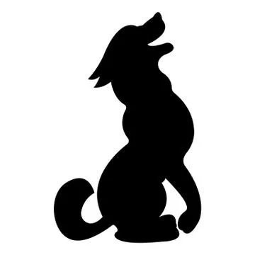 Dog Silhouette. Ilustración de archivo