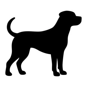 Dog silhouette vector Stock Illustration