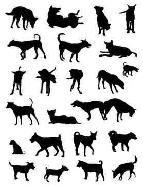 Dog silhouettes Stock-Illustration