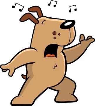 Dog Singing Stock Illustration