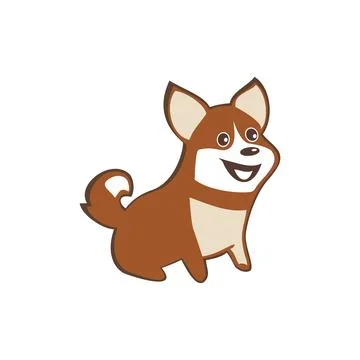 Dog sits on a white background Stock Illustration