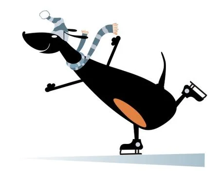 Dog a skater Stock Illustration
