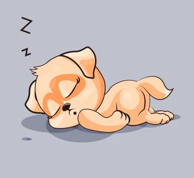 Dog a sleep Stock Illustration