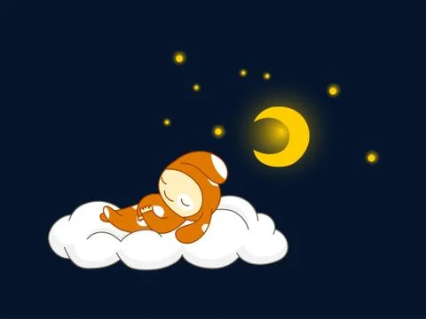 Dog sleeping Stock Illustration