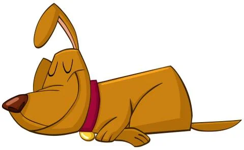 Dog sleeping Stock Illustration