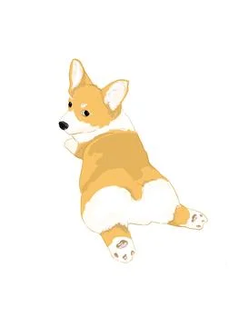 Dog is smiling Stock Illustration