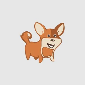 Dog is smiling, vector illustration Stock Illustration