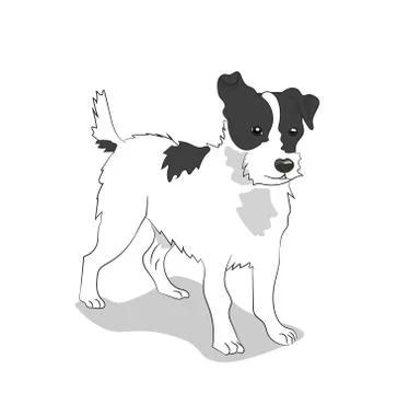 Dog stands, vector Illustrazione stock