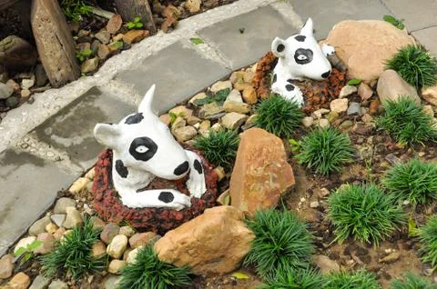 The dog statue Stock Photos