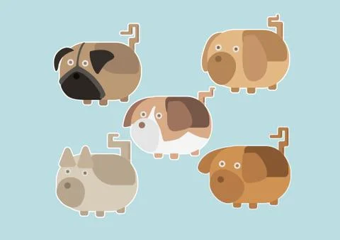 Dog sticker Stock-Illustration