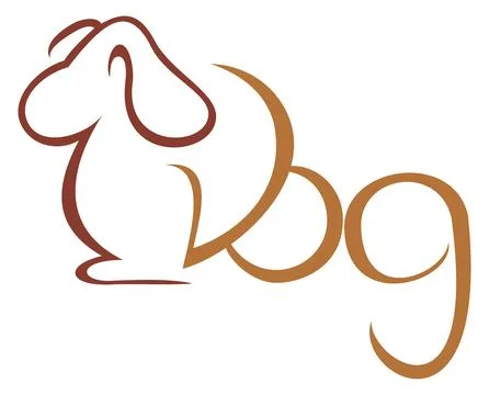 Dog symbol Illustrazione stock