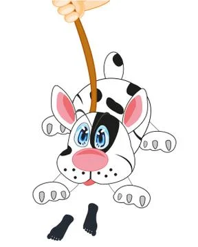 Dog takes trace Stock-Illustration